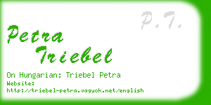 petra triebel business card